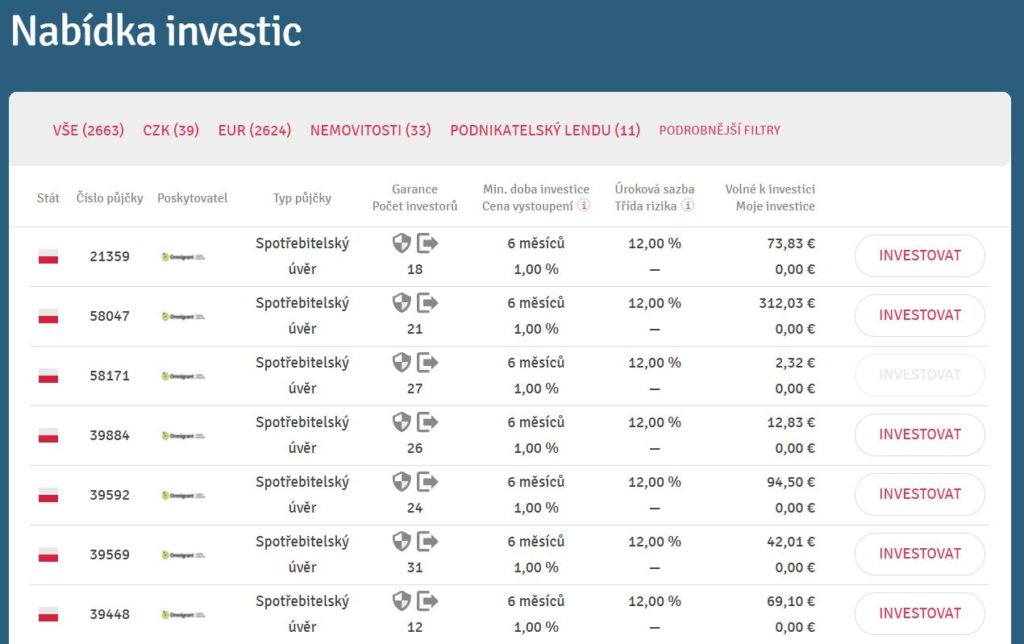 Recenze Bondster_okno Nabídka investic