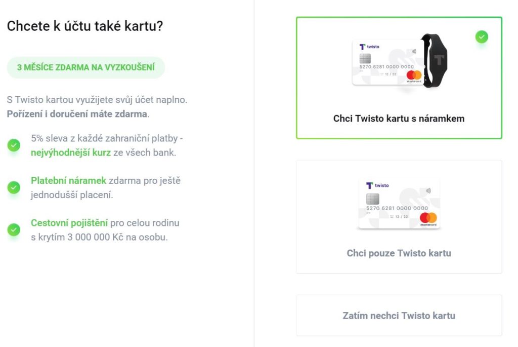 2. krok registrace Twisto