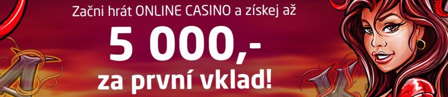 Bonus do online kasina ve výši 5000 Kč