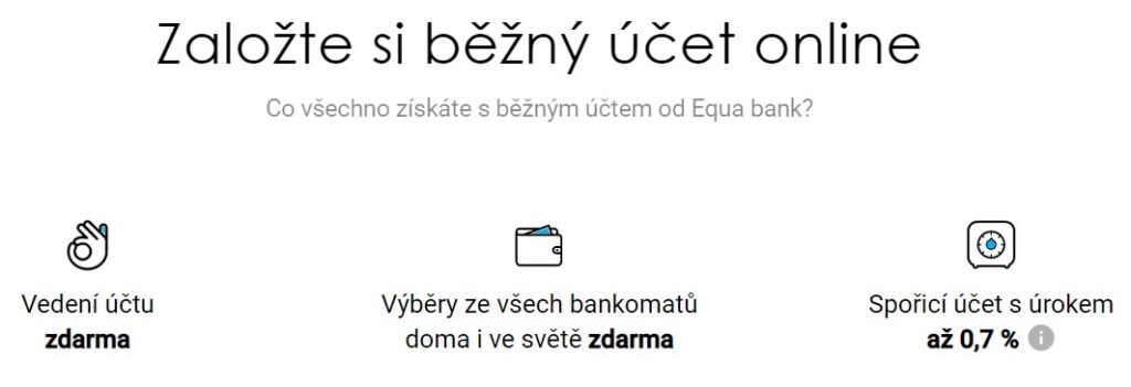 Jak založit účet u Equa bank