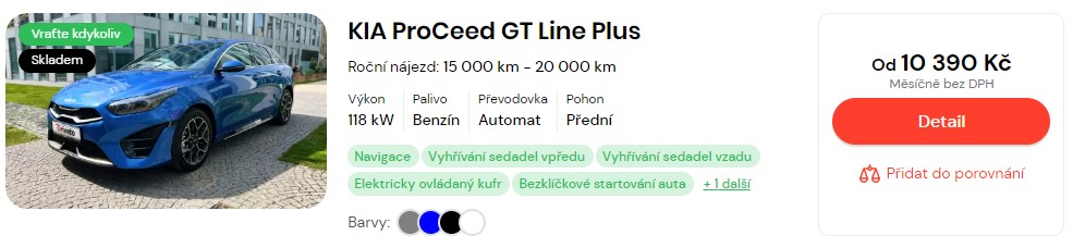 operativní leasing Kia od Driveto