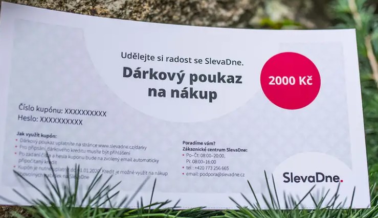 Dárkový poukaz na nákup na webu SlevaDne 
