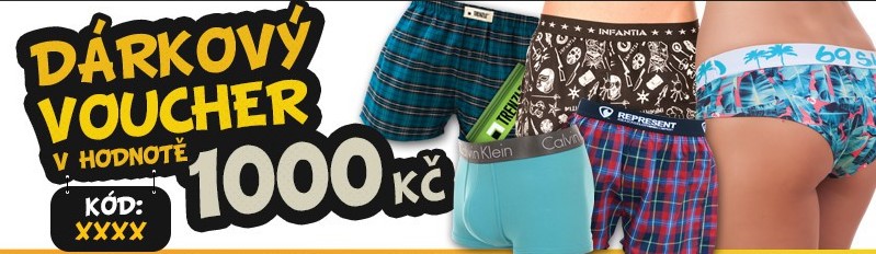 Dárkový voucher Trenýrkárna 1000 Kč