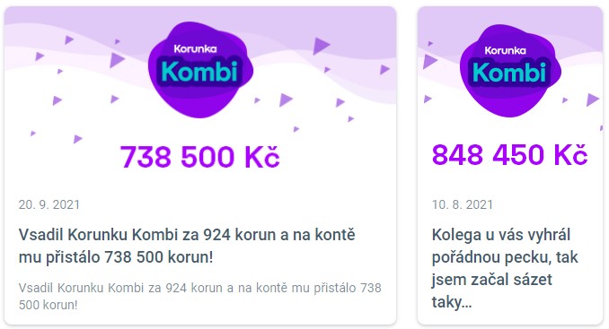 Kolik lze vyhrát v loterii Korunka