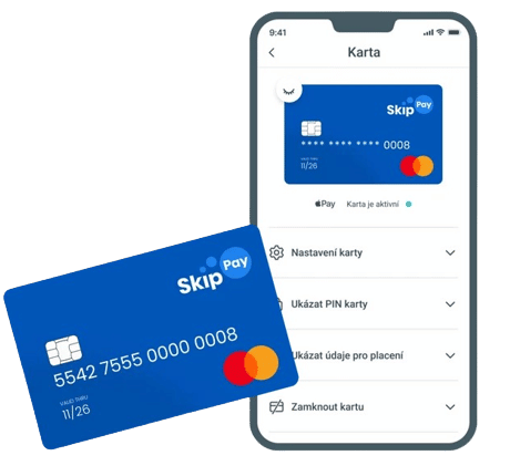 Skip Pay karta a aplikace
