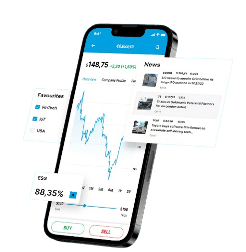 Degiro aplikace na investování a obchodování